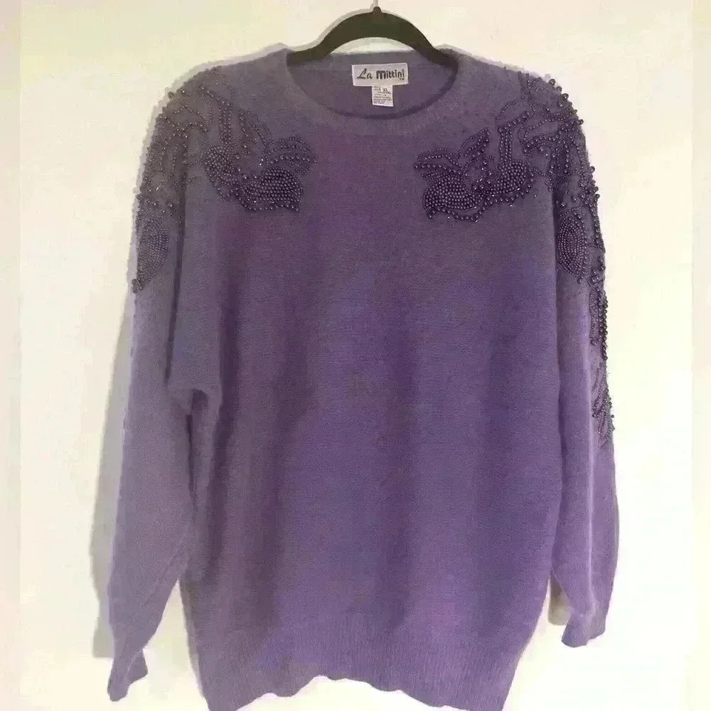 La Mittini Embellished Pullover Sweater!